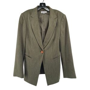John Meyer of Norwich Vintage Green Blazer | Classic Single Button Style Size 12
